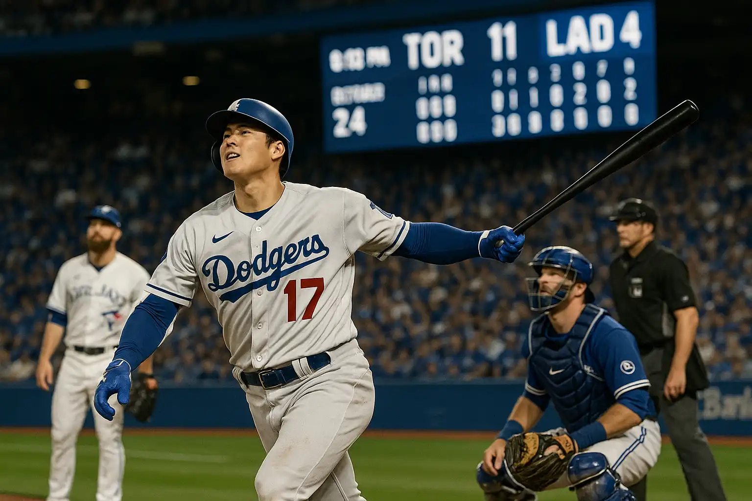 大谷翔平2ランも、ロサンゼルス・ドジャースは第1戦黒星｜トロント・ブルージェイズが6回9得点で逆転