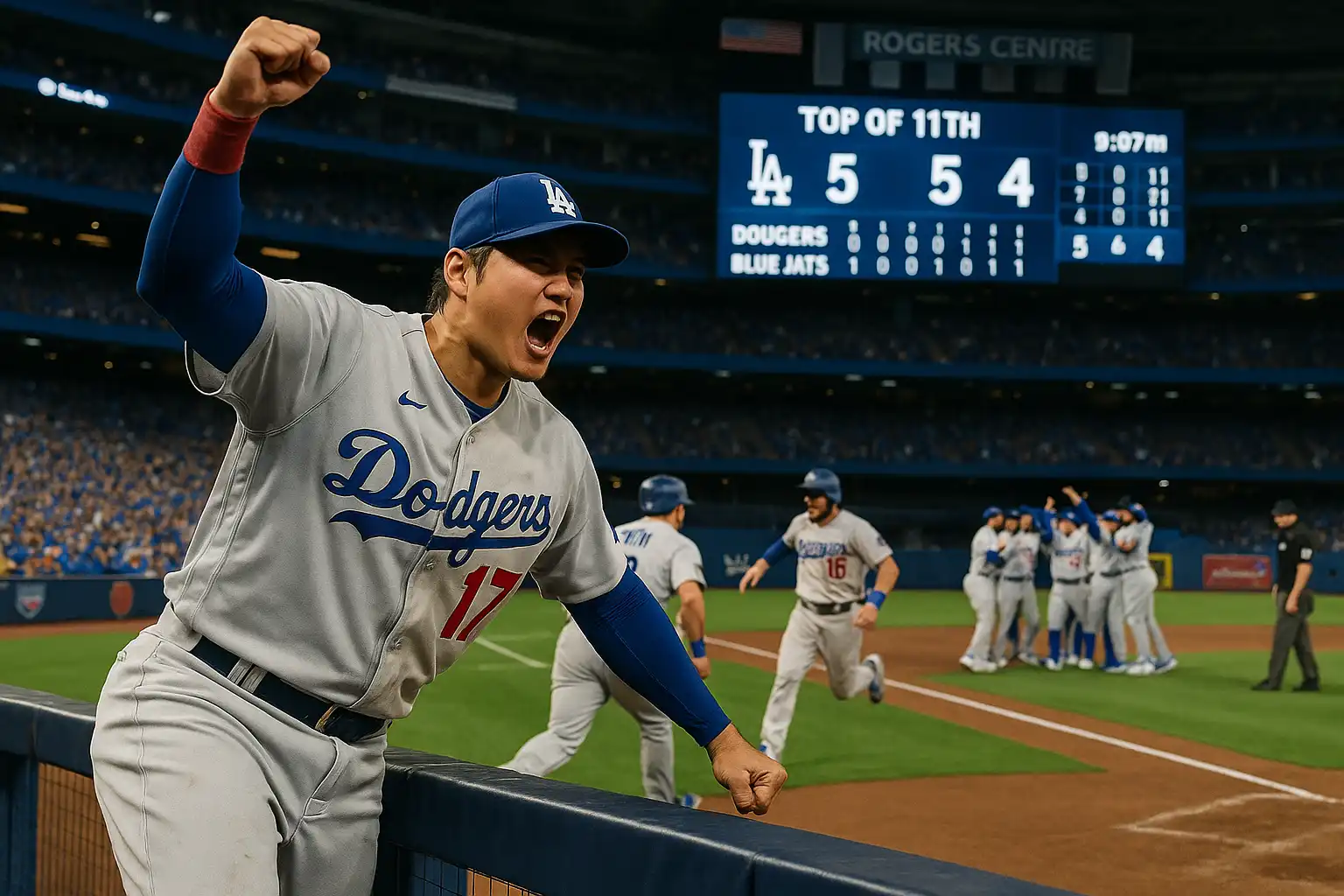 ドジャース連覇達成 大谷翔平は先発2回1/3で3失点、ウィル・スミスが11回決勝弾【ワールドシリーズ第7戦】
