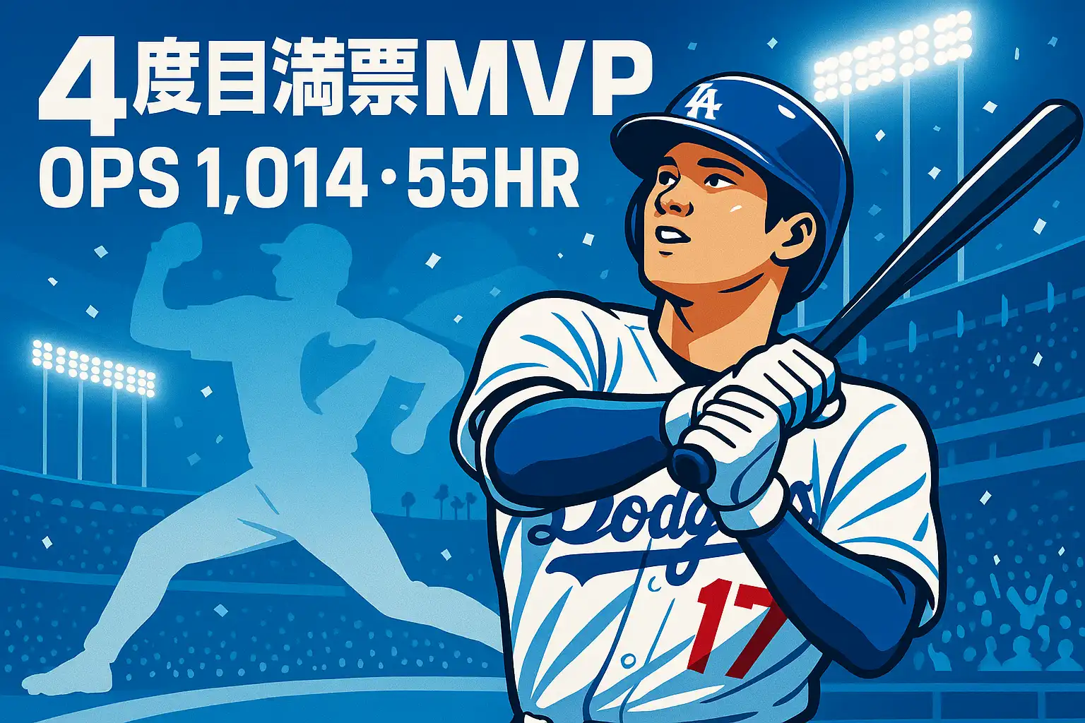 大谷翔平、史上初の4度目満票MVP　OPS1.014と二刀流でロサンゼルス・ドジャース連覇の原動力に