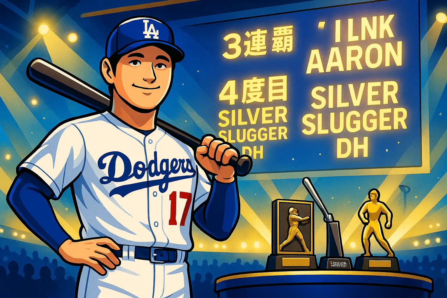 大谷翔平 3年連続ハンク・アーロン賞と4度目シルバースラッガー