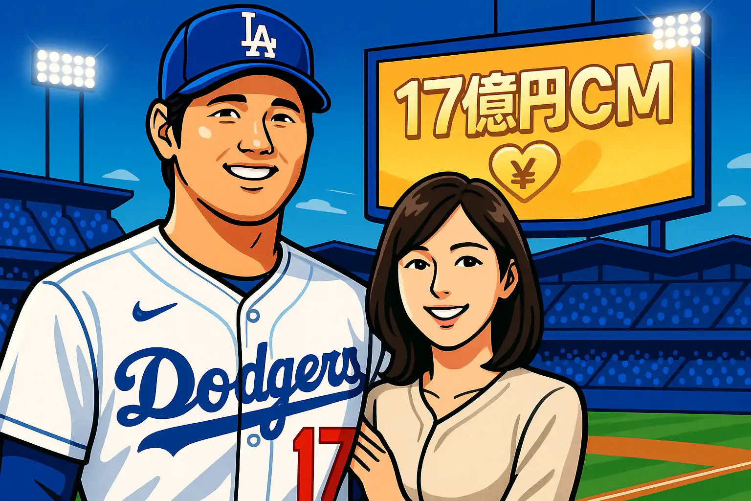 大谷翔平夫妻の17億円CMと夫婦ブランド