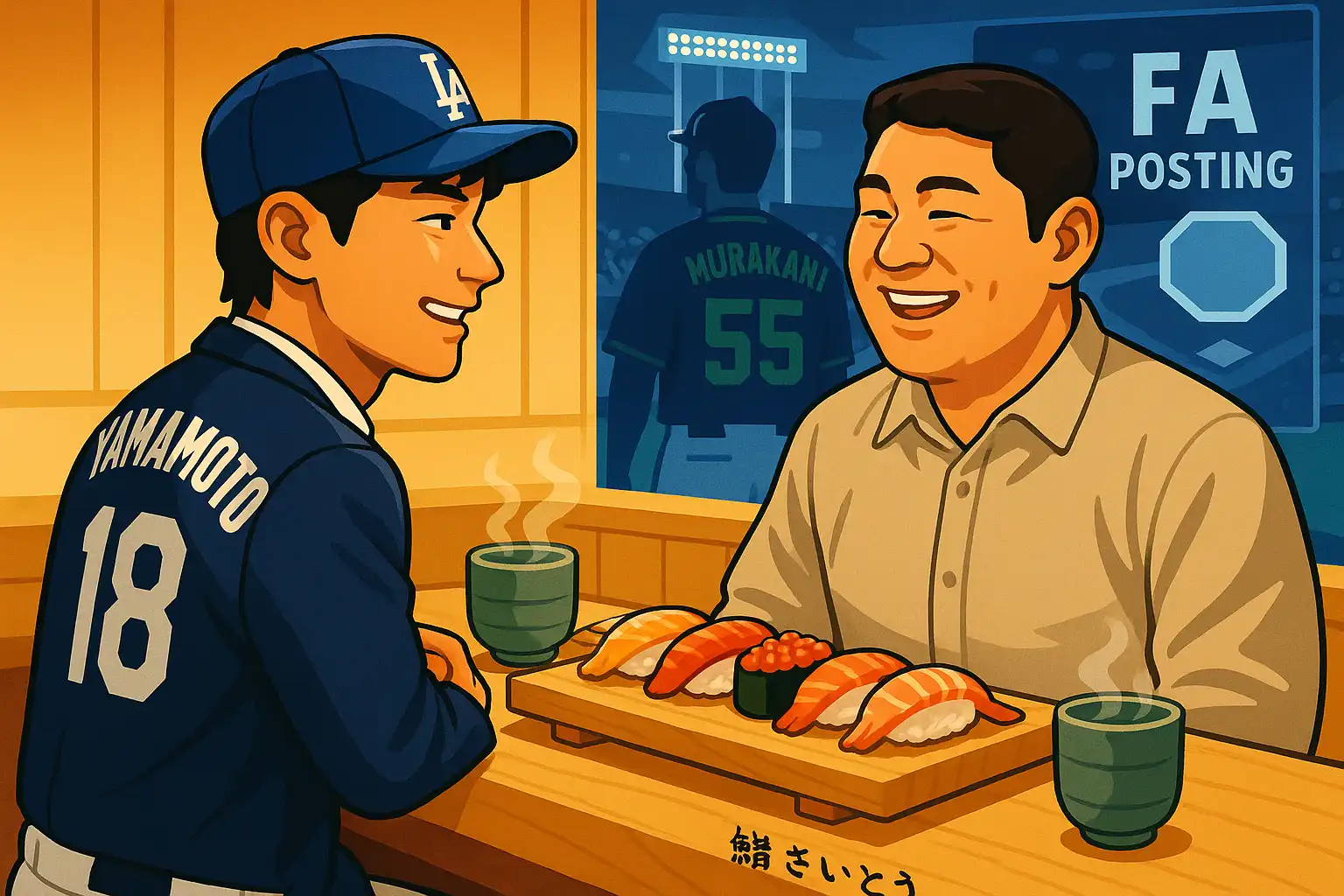 山本由伸×村上宗隆、高級すし店会食と“新・悪の帝国”ドジャース論争