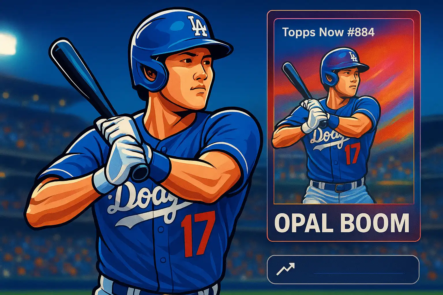 Topps Now #884 大谷翔平Opal/Red Opalで市場が活性化