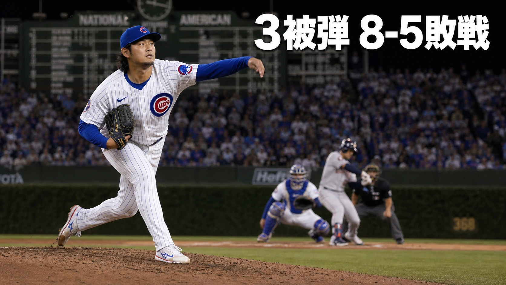 今永昇太、3被弾7失点　カブスは8-5敗戦