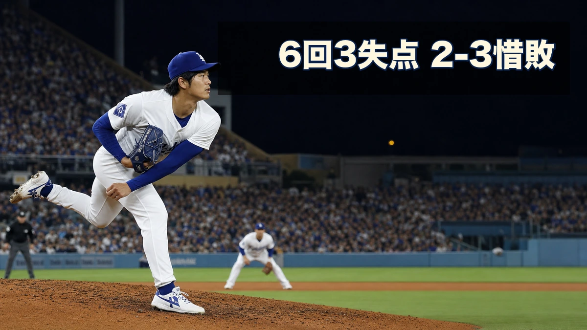 山本由伸が6回3失点、ドジャースは2-3惜敗