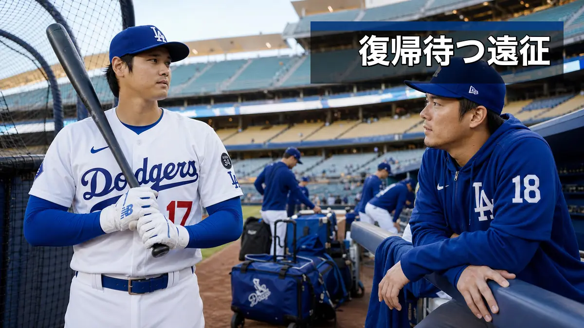 ドジャース遠征、復帰待つ主力の順番
